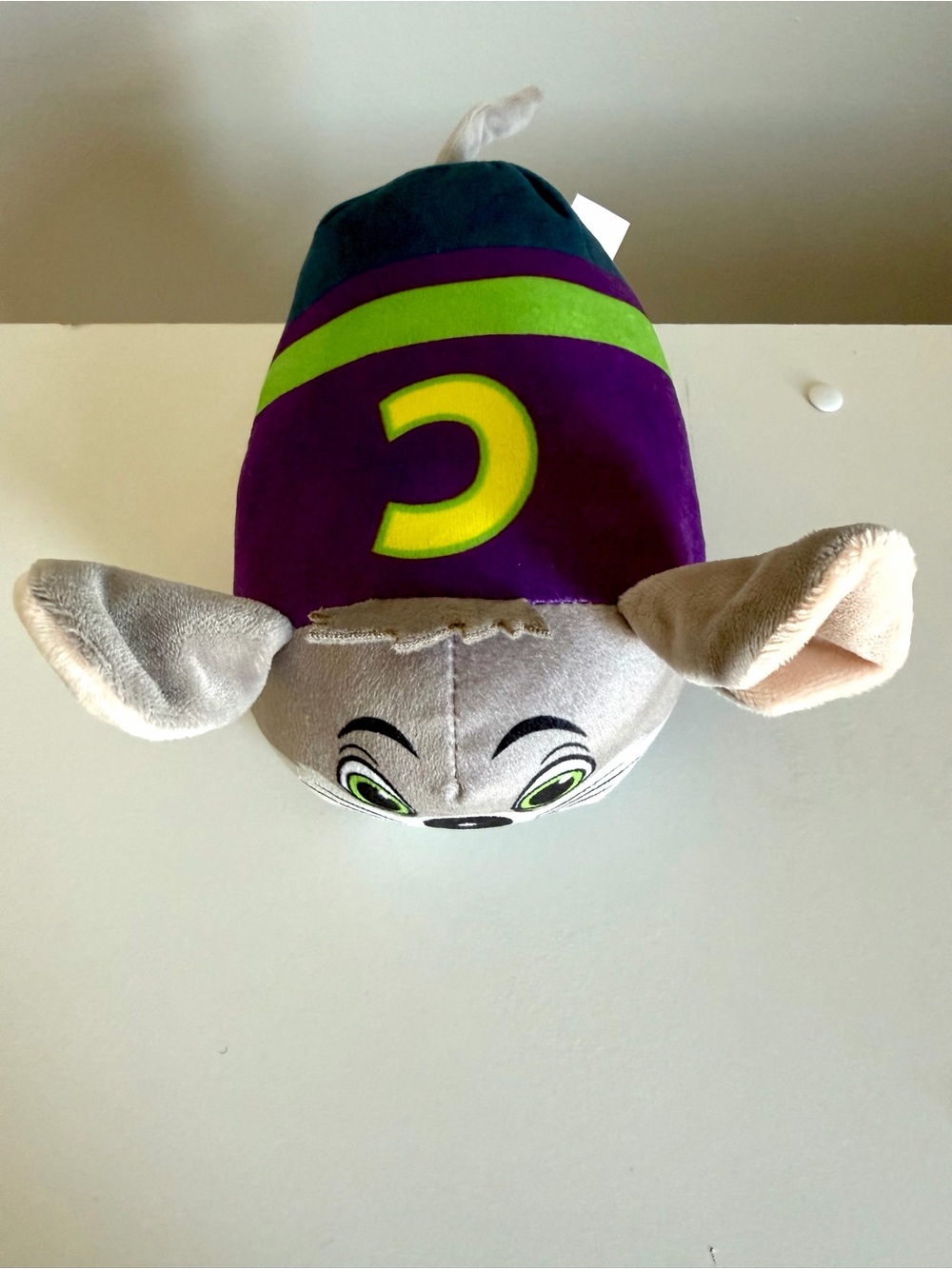 Chuck E Cheese Mouse 7” Stackable Tsum Tsum Style Stuffed Plush Mascot Prize Toy - Picture 9 of 12